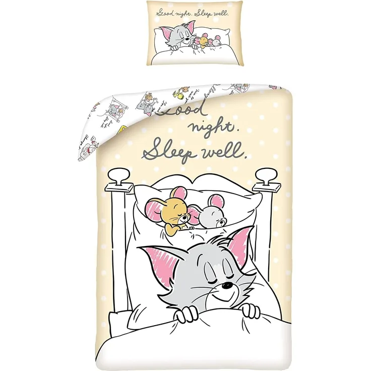 Tom and Jerry Baby Bettwäsche Wendebettwäsche 100x135 cm