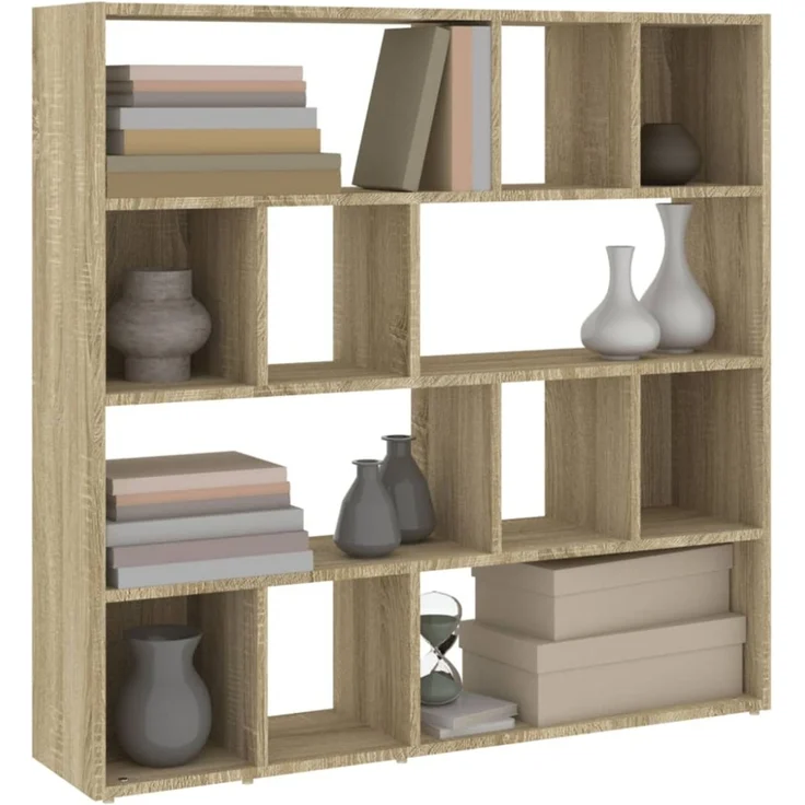 vidaXL Bücherregal/Raumteiler Sonoma-Eiche 105x24x102 cm 823248 – Bild 3