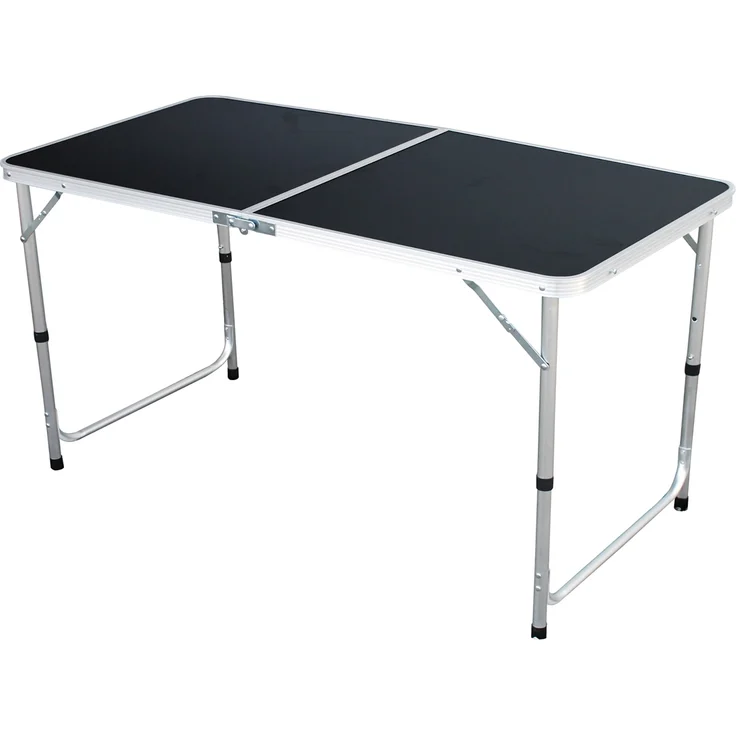 3-teiliges Campingmöbel Set Black Alu 120x60x58/70cm Petrol – Bild 2