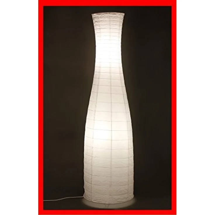 TRANGO LED Stehlampe, 1231L Design LED Reispapier Stehlampe *SWEDEN* Reispapierlampe *HANDMADE* Stehleuchte mit weißem Lampenschirm inkl. 2x E14 LED Leuchtmittel - Form: Rund - Höhe: 125cm, warmweiß, Wohnraumlampe - Standlampe – Bild 4