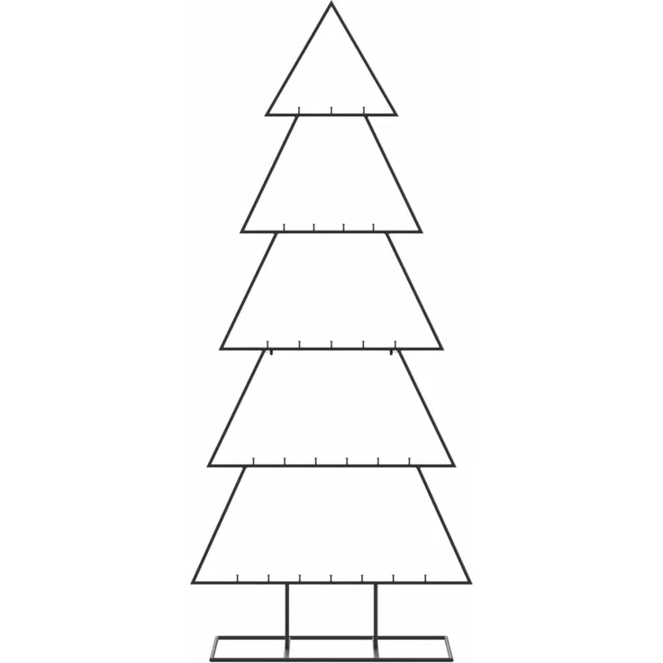 vidaXL Metall-Weihnachtsbaum für Dekorationen Schwarz 150 cm 4018951 – Bild 2