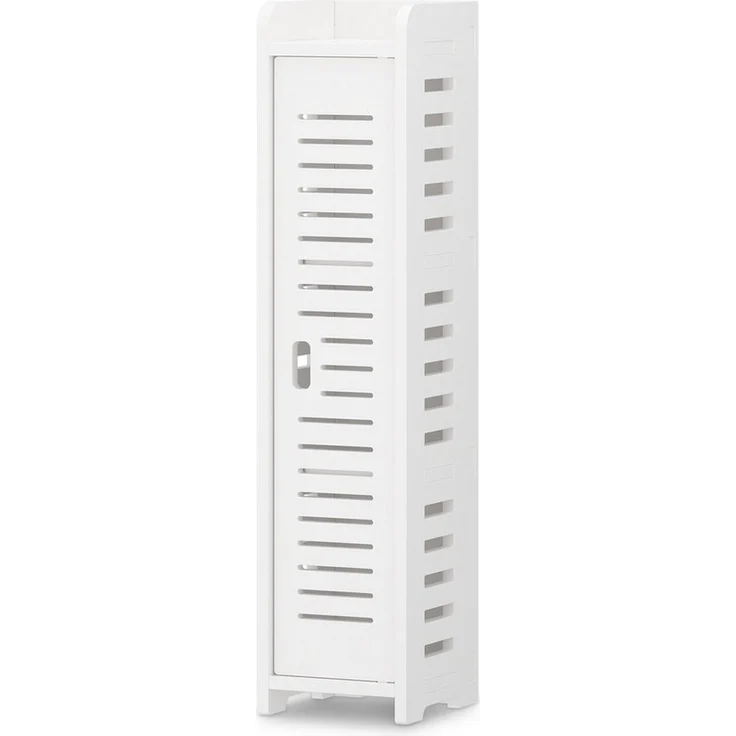 Dripex Midischrank Badezimmerschrank, Badschrank schmal, Toilettenschrank weiß – Bild 5