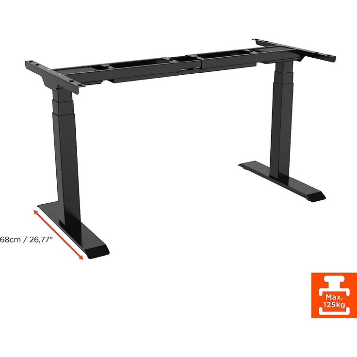 celexon elektrisch höhenverstellbarer Schreibtisch Professional eAdjust-58123 - schwarz – Bild 4