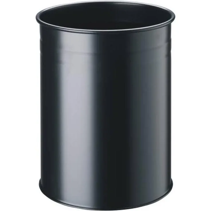 Durable Papierkorb Metall rund 15l schwarz