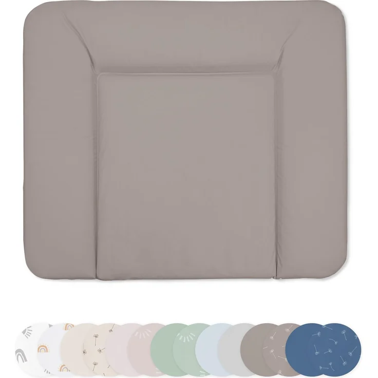 Ehrenkind® Abwaschbare Wickelauflage - Hygienisch, Sicher und Vielseitig in Taupe | Wickelauflage 72x85 | Wickelunterlage | Wickeltischauflage abwaschbar