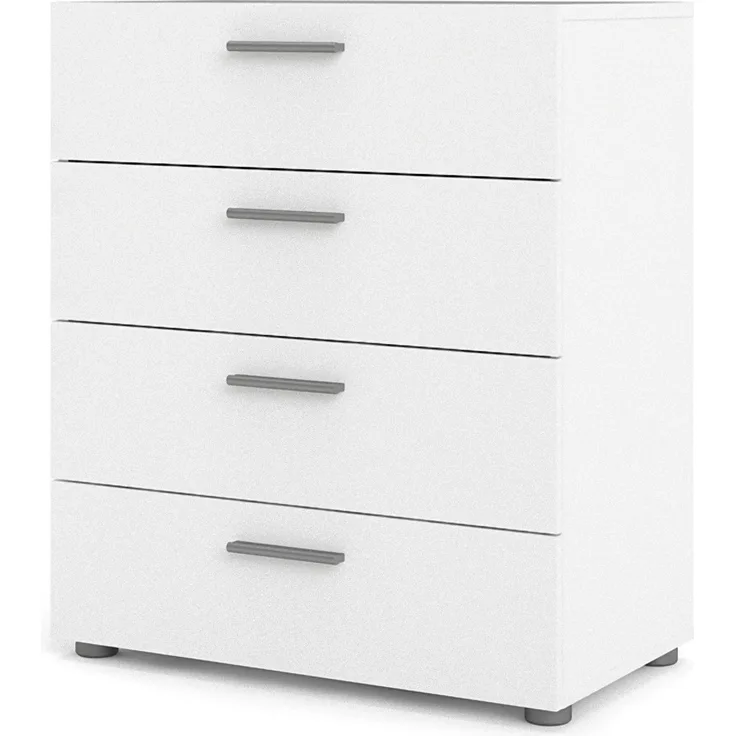 Petra Kommode 4 Schubladen weiß Sideboard Nachttisch Schlafzimmer Schrank