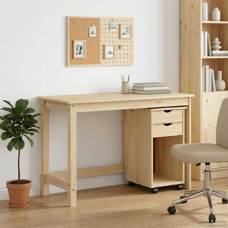 vidaXL Schreibtischschrank-Set MOSS 2 stk. Braun 112 x 50 x 75 cm 3438779 – Bild 1