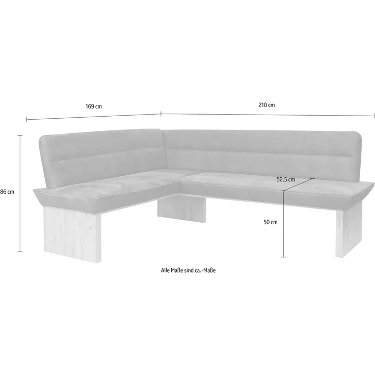 Home affaire Eckbank Beluna Polsterbank, Sitzecke, mit Wellenunterfederung im Sitz, TOPSELLER – Bild 3