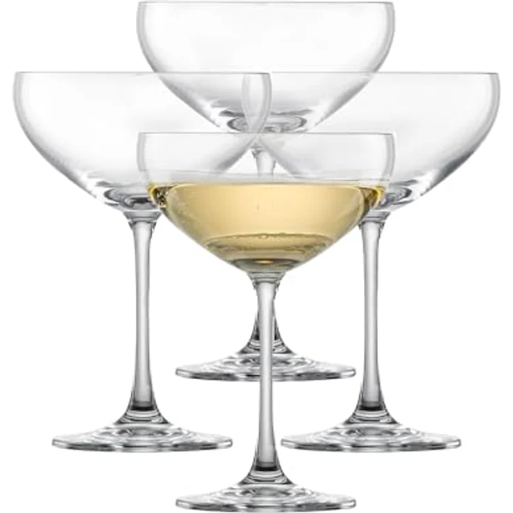 SCHOTT ZWIESEL Sektschale Bar Special (4er-Set), elegante Champagnerschalen, spülmaschinenfeste Tritan-Kristallgläser, Made in Germany (Art.-Nr. 123620), Klar, Kristall – Bild 1