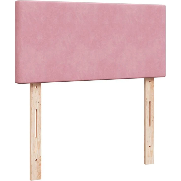 vidaXL Ottoman-Bett mit Matratze & LEDs Rosa 100x200 cm Samt 3312535 – Bild 8