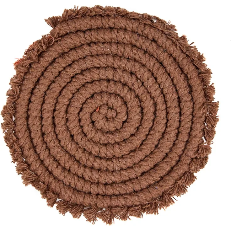 Der Cotton Untersetzer - Dunkles Walnussbraun
