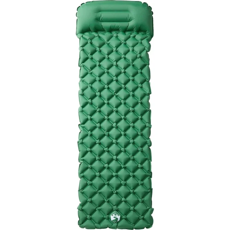 vidaXL Isomatte mit Integriertem Kissen Aufblasbar Grün, 188 x 62,5 x 5,5 cm – Bild 2