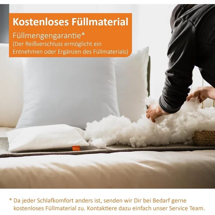 sleepling Seitenschläferkissen Stillkissen Bodypillow, Füllmengengarantie – Bild 8