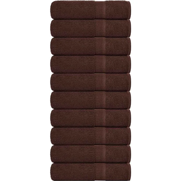 vidaXL Badetücher FROGN 10 Stk. Braun 100x150 cm 360 g/m² 136766 – Bild 1