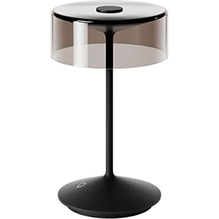 SIGOR LED Tischleuchte Akku-Glasleuchte NUMOTION nachtschwarz, Dimmbar, LED fest integriert, Warmweiß – Bild 2