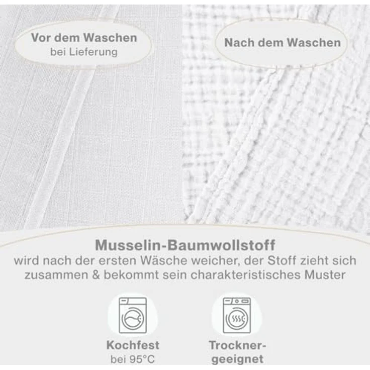 Laleni Spucktuch Oeko Tex Zertifizierte Mulltücher - im 20 und 30er Set, (20-tlg), saugstark und aus Reiner Baumwolle – Bild 3