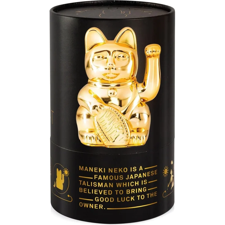 Donkey Winkekatze Lucky Cat Shiny Gold – Bild 3