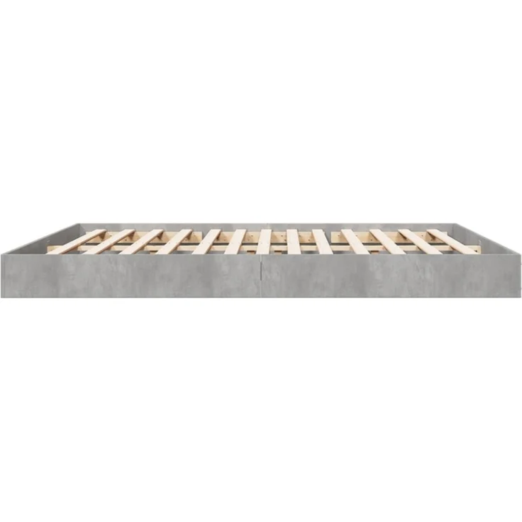 vidaXL Bettgestell Betongrau 200x200 cm Holzwerkstoff 841996 – Bild 8