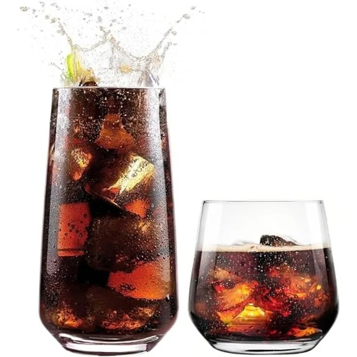 KONZEPT Gläser-Set Premium Gläser Set 12 Teilig, Wassergläser Spülmaschinenfes, 12-tlg, 6er Longdrinkgläser 480ml und 6 er Trinkgläser 310ml