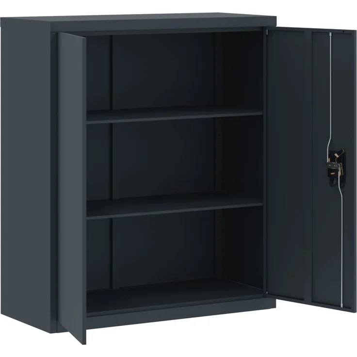 vidaXL Aktenschrank Anthrazit 90x40x105 cm Stahl 339739 – Bild 3