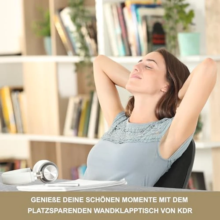 KDR Produktgestaltung Klapptisch 80x50 Wandklapptisch Esstisch Küchentisch Schreibtisch Wand Tisch, Beton – Bild 7