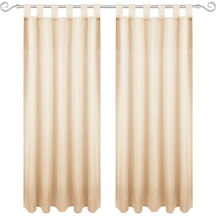 Bestlivings Gardine "Ellen" mit Schlaufen (2 St), Schlaufe, blickdicht, Polyester, einfarbig, modern, waschbar bei 30°C