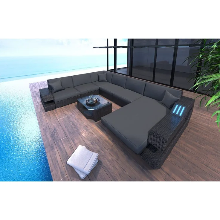 Sofa Dreams Gartenlounge-Set Ravenna, U Form XXL