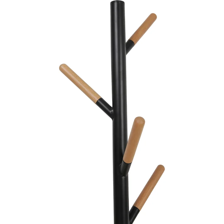 Garderobenständer Nacka 172x37 cm Schwarz + Holzoptik [en. casa] – Bild 5
