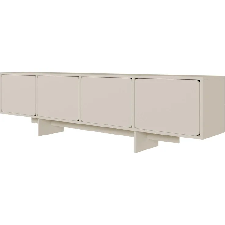Selsey 'Wuwu' TV-Schrank 4-türig, greige, 55 x 200 x 35 cm