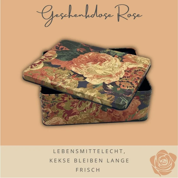 MediMuc Keksdose Geschenkdose Design Sanderson - Motiv Rose – Bild 2