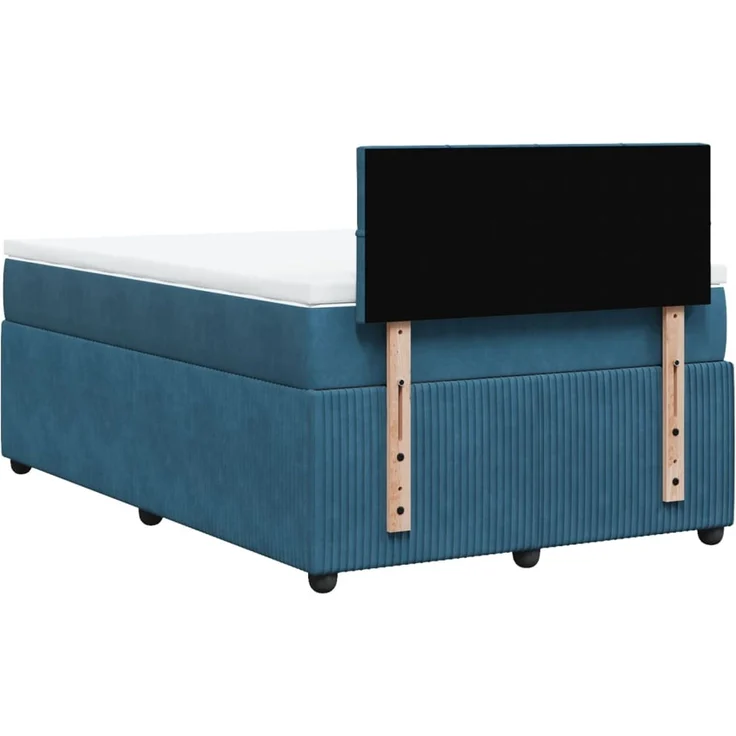 vidaXL Boxspringbett mit Matratze Blau 120x190 cm Samt 3287690 – Bild 8