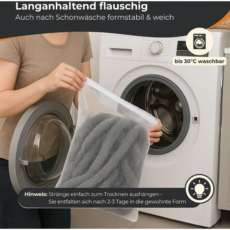Flauschvorhang 56x185cm - 140x220cm Unistreifen Grün und Weiß 100x200 cm – Bild 5