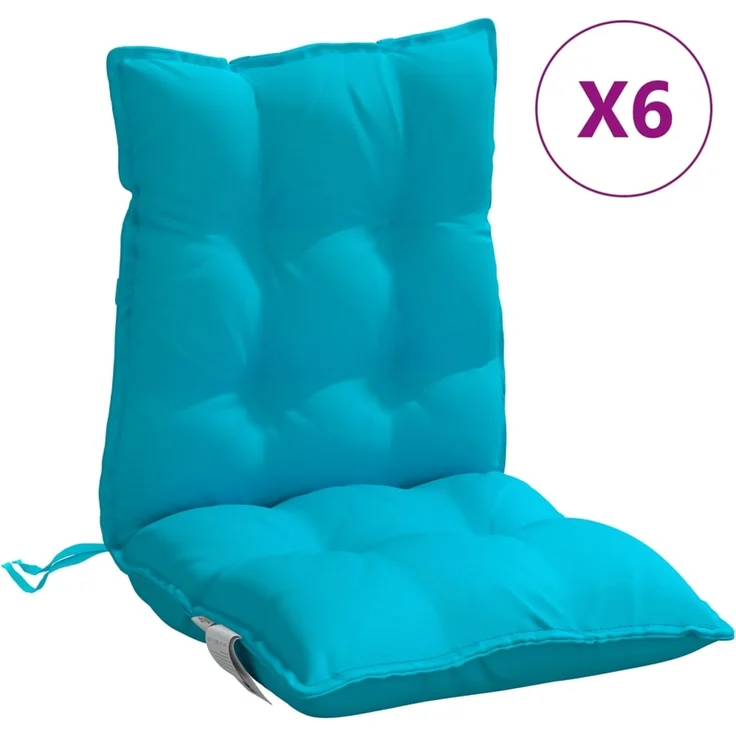vidaXL Niedriglehner-Auflagen 6 Stk. Türkis Oxford-Gewebe 377736 – Bild 2