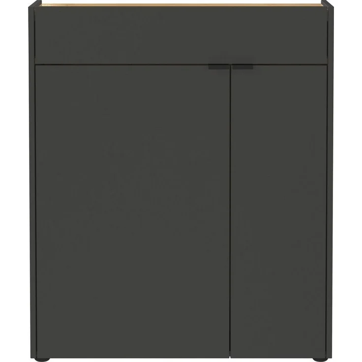 Germania Mehrzweckschrank 1319-549 GW-Ameca, in Graphit/Navarra-Eiche-Nb, mit Türdämpfung, 83 x 99 x 22 cm (BxHxT) – Bild 5