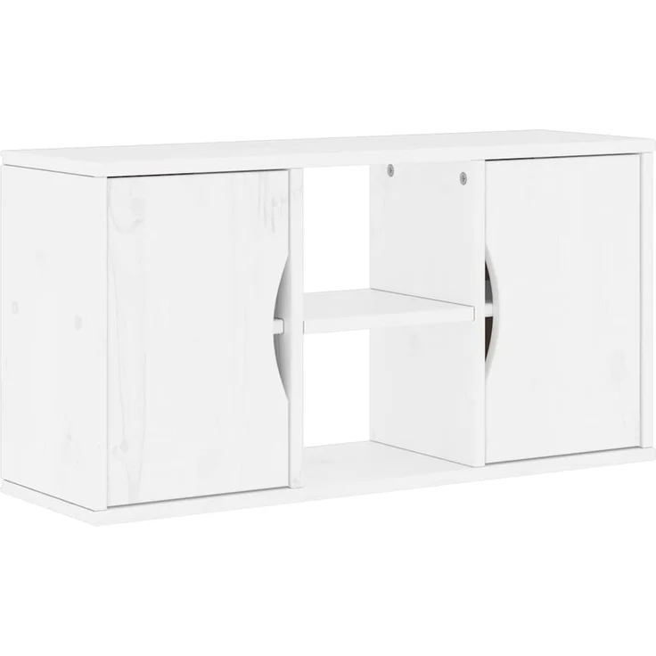 vidaXL 5-tlg. Wohnwand mit Stauraum ODDA Weiß Massivholz Kiefer 3365371 – Bild 6