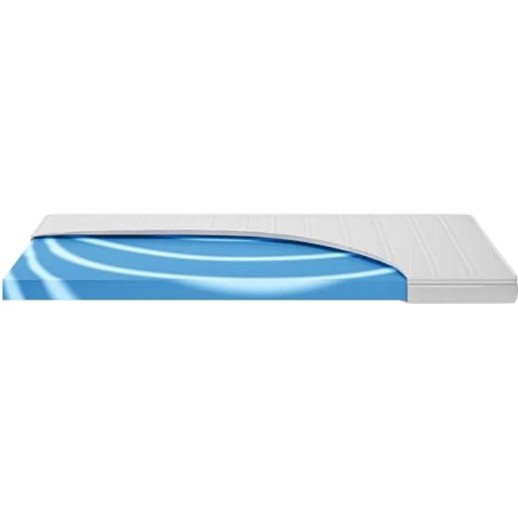 Schwarzwald Schlafsysteme Hn8 Gelschaum-Topper "Top Klima Gel", 100 x 200 cm, Höhe: ca. 6 cm, ergonomische Druckentlastung, wendbare Klimabezüge für warmes und kühles Schlafklima, hygienischer Bezug mit 4-seitigem Reißverschluss, waschbar bei 60°C – Bild 3