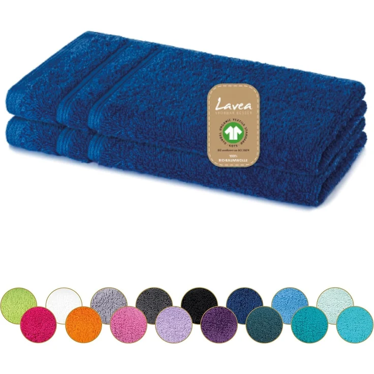 Lavea Gästehandtuch Bali, 30x50cm aus 100% Bio-Baumwolle, einzigartig weiche Gästetücher mit Aufhänger (Set, 2-St), hochwertiges und nachhaltiges Premium Gästetuch – saugstarke Faser – Bild 2
