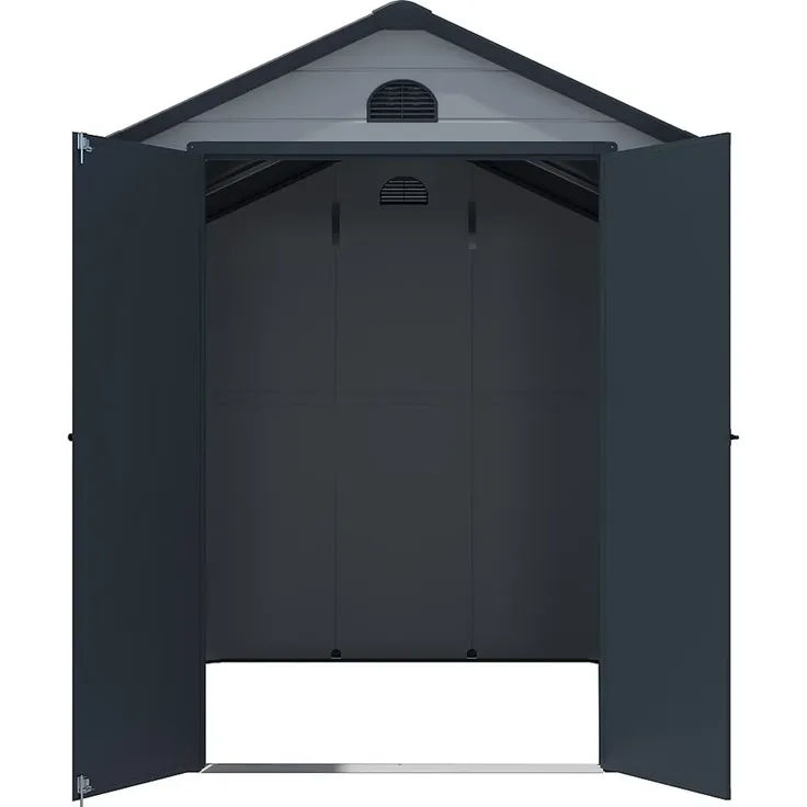 Vente-unique - CESIO Gartenhaus Harz GrauGrau - B 268 cm x H 180 cm x L 176 cm – Bild 5