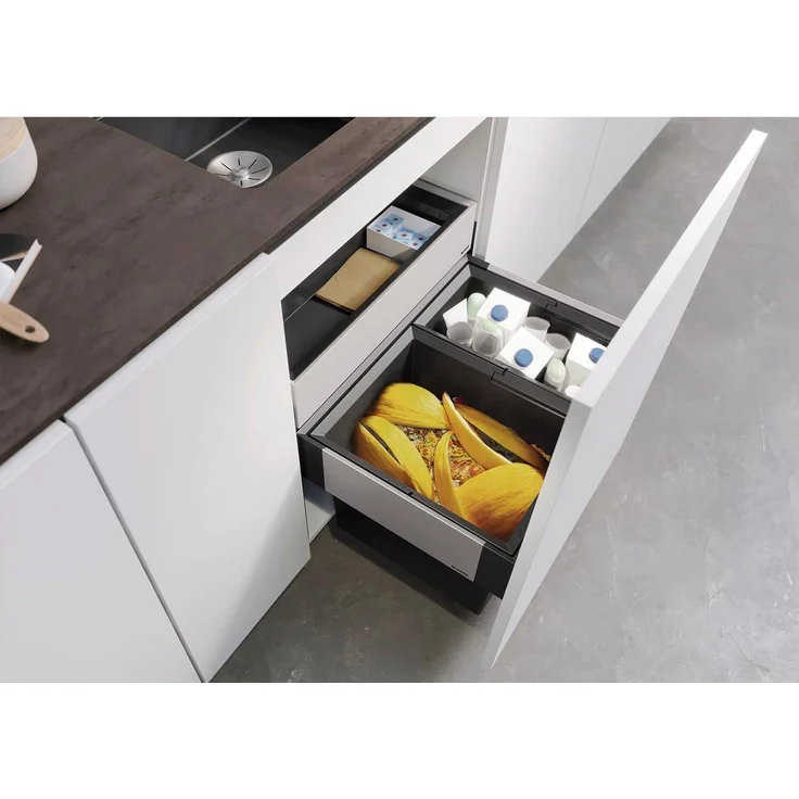BLANCO 526208 SELECT II 60/2 ORGA Abfallsystem 49 Liter (1x 30 u. 1x 19) für 60 cm Schrankbreite / Frontanbindung – Bild 7