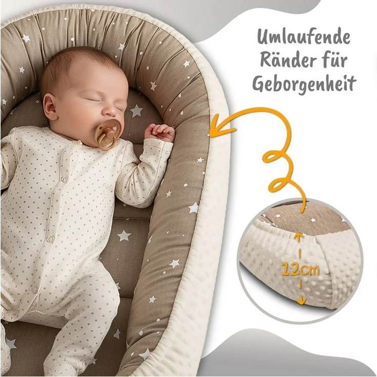 Totsy Baby Kuschelnest Warmes Nestchen Baby 90x50 cm - Kuschelnest Neugeborene Nestchen – Bild 3