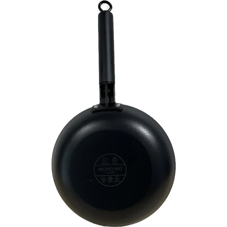 Gusseisen Bratpfanne ø24 cm - Antihaftbeschichtung & Induktionsgeeignet, Schwarz – Bild 2