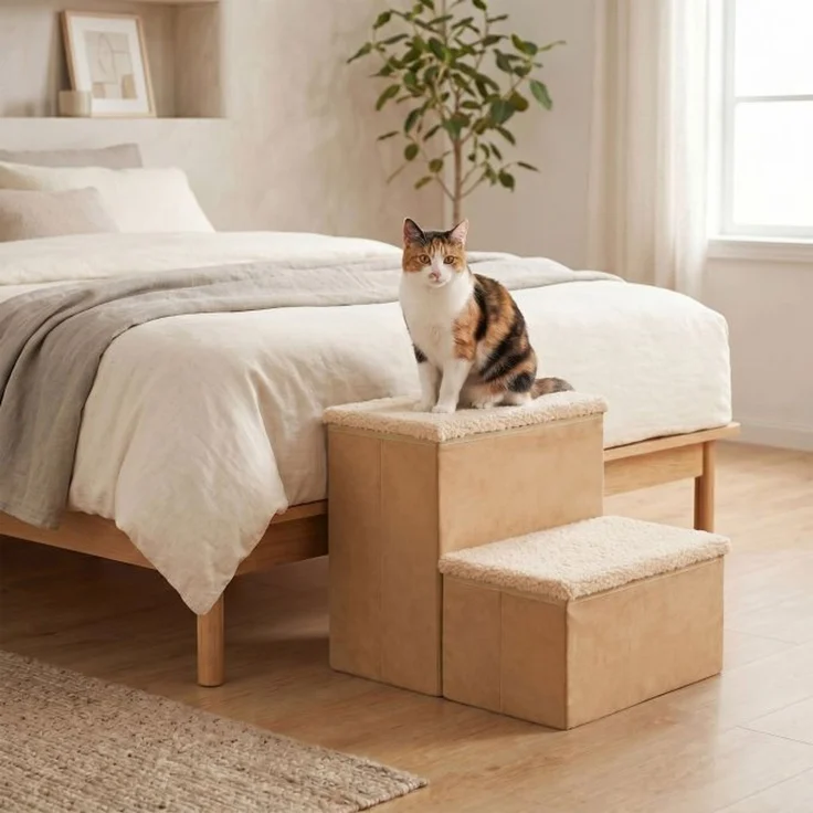 Relaxdays Faltbare Hundetreppe mit Stauraum – Bild 3