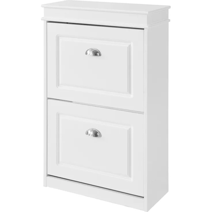 SoBuy FSR78-W Schuhschrank, MDF, Lackiert, Weiß, 54 x 83 x 24 cm