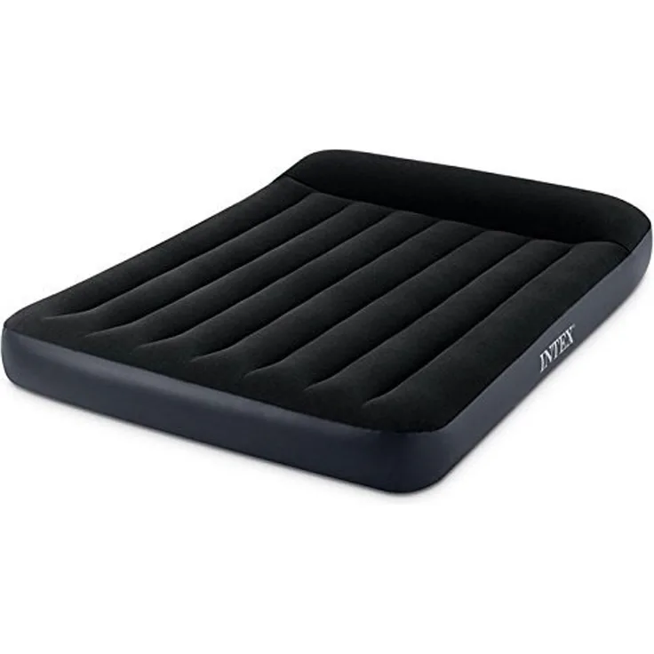 Intex Luftbett 66768 Luftbett "PillowRest Classic" blau 137x191x23cm, wasserfeste, beflockte Oberseite