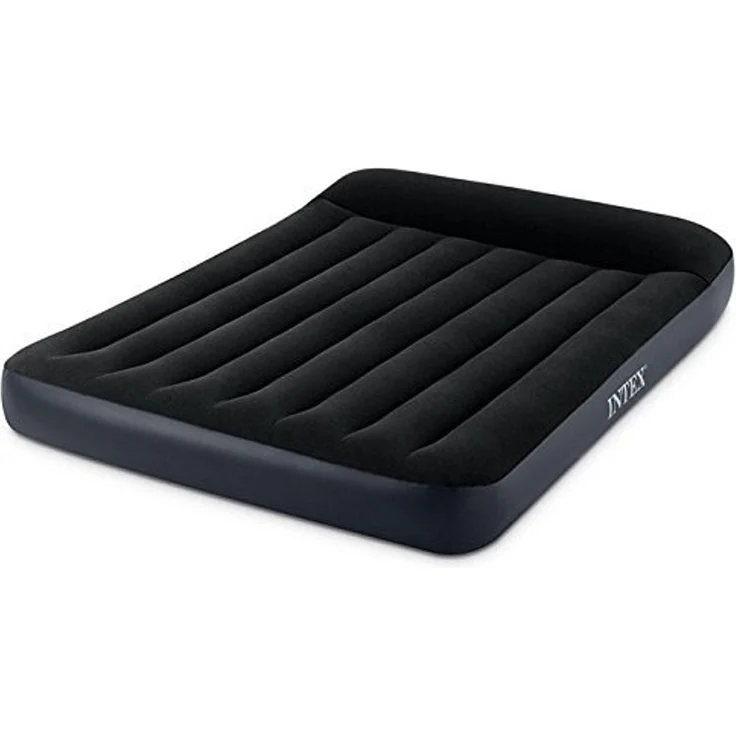 Intex Luftbett 66768 Luftbett "PillowRest Classic" blau 137x191x23cm, wasserfeste, beflockte Oberseite – Bild 1