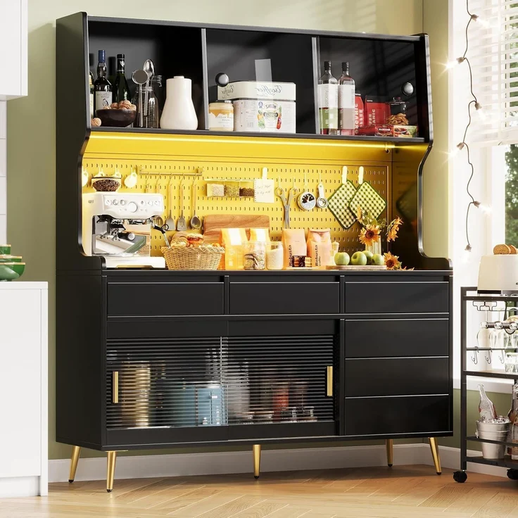 Küchenschrank Hochschrank mit LED Beleuchtung und – Bild 4