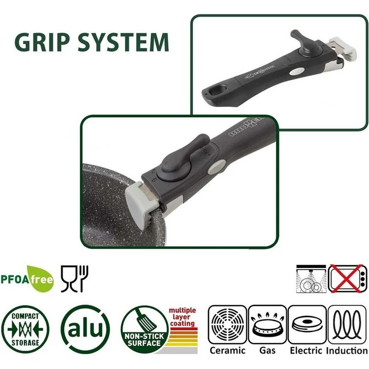 BRUNNER Topf-Set BRUNNER Camping Topfset PIRATE Vacublock Leicht, Stapelbar, Alu, (7-tlg) – Bild 3