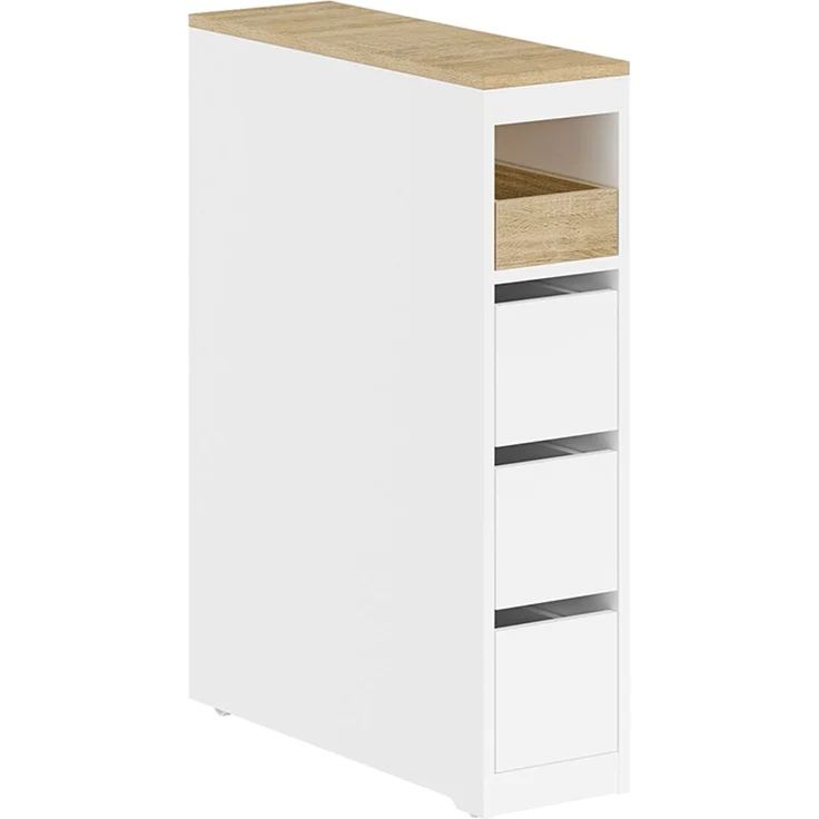 SoBuy BZR54-K-W Badunterschrank, MDF, Lackiert, Weiß, 60 x 82 x 20 cm – Bild 1