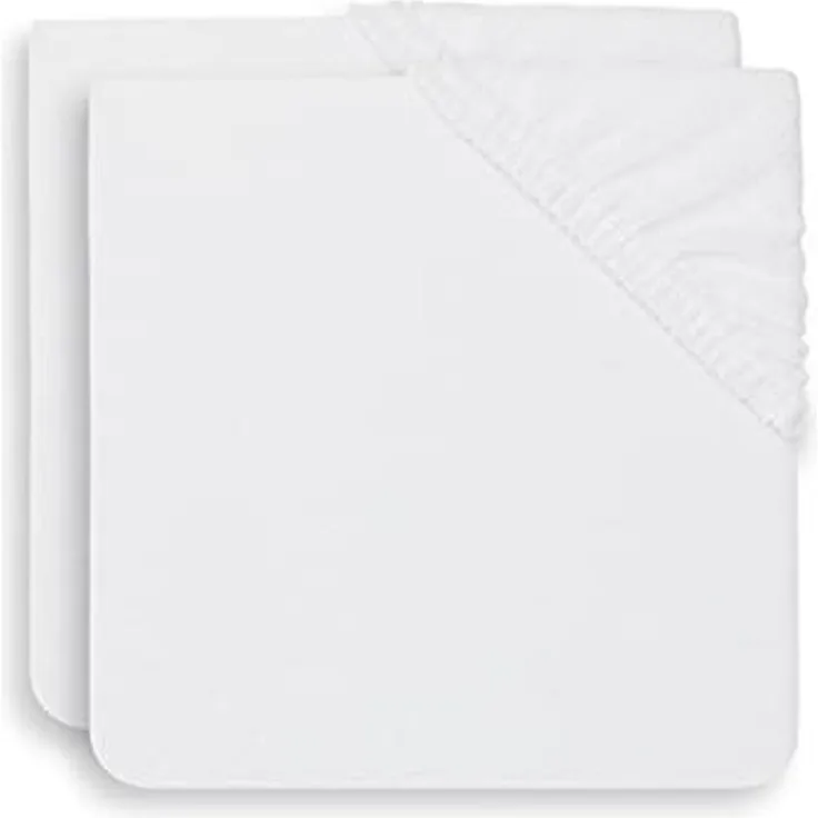 Jollein 2550-503-00001 Wickeltuchabdeckung Frottee 50x70 cm weiß (2er Pack), weiß, 550 g