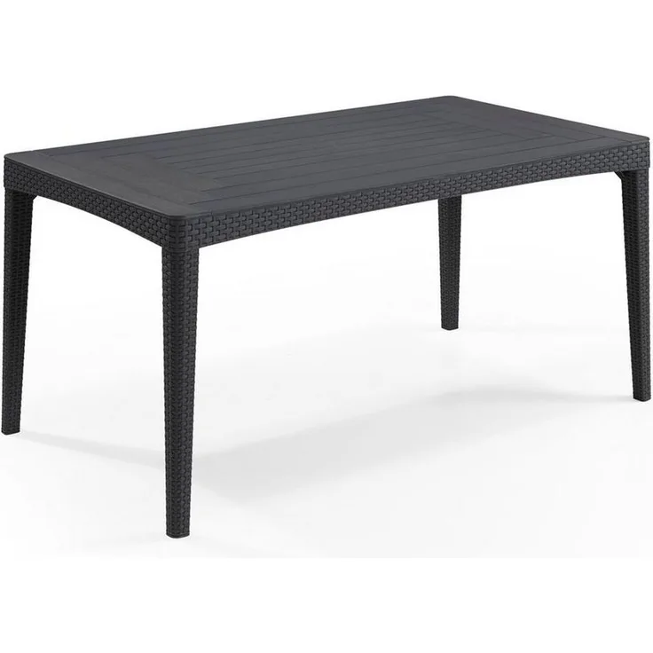 Allibert Girona Tisch Anthrazit - wetterfest, Garten, Outdoor
